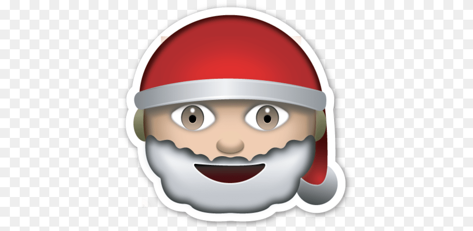 Santa Claus Emoji Sticker, Helmet, Disk, Crash Helmet, American Football Png Image