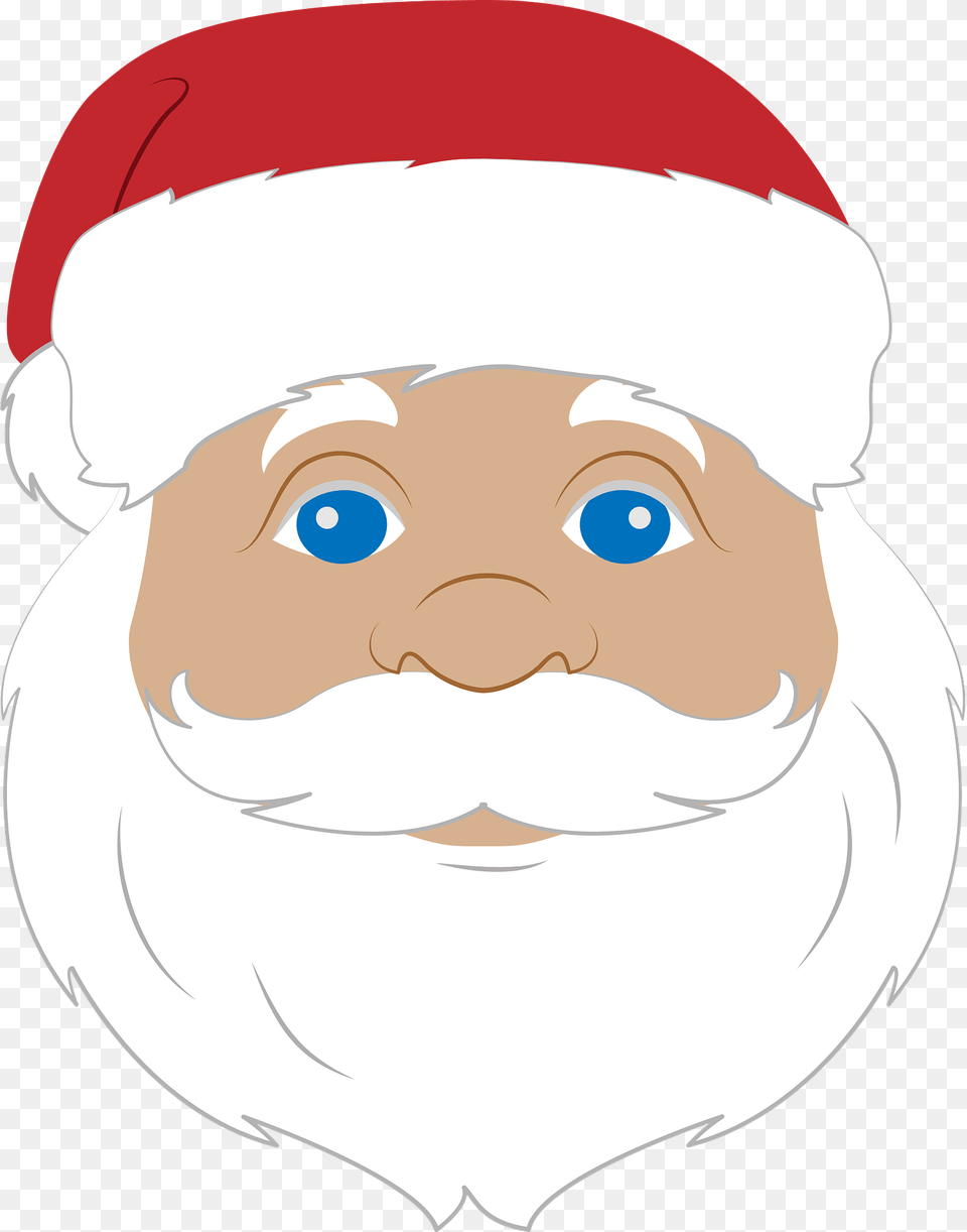 Santa Claus Face Clipart, Head, Person, Baby, Mustache Free Transparent Png