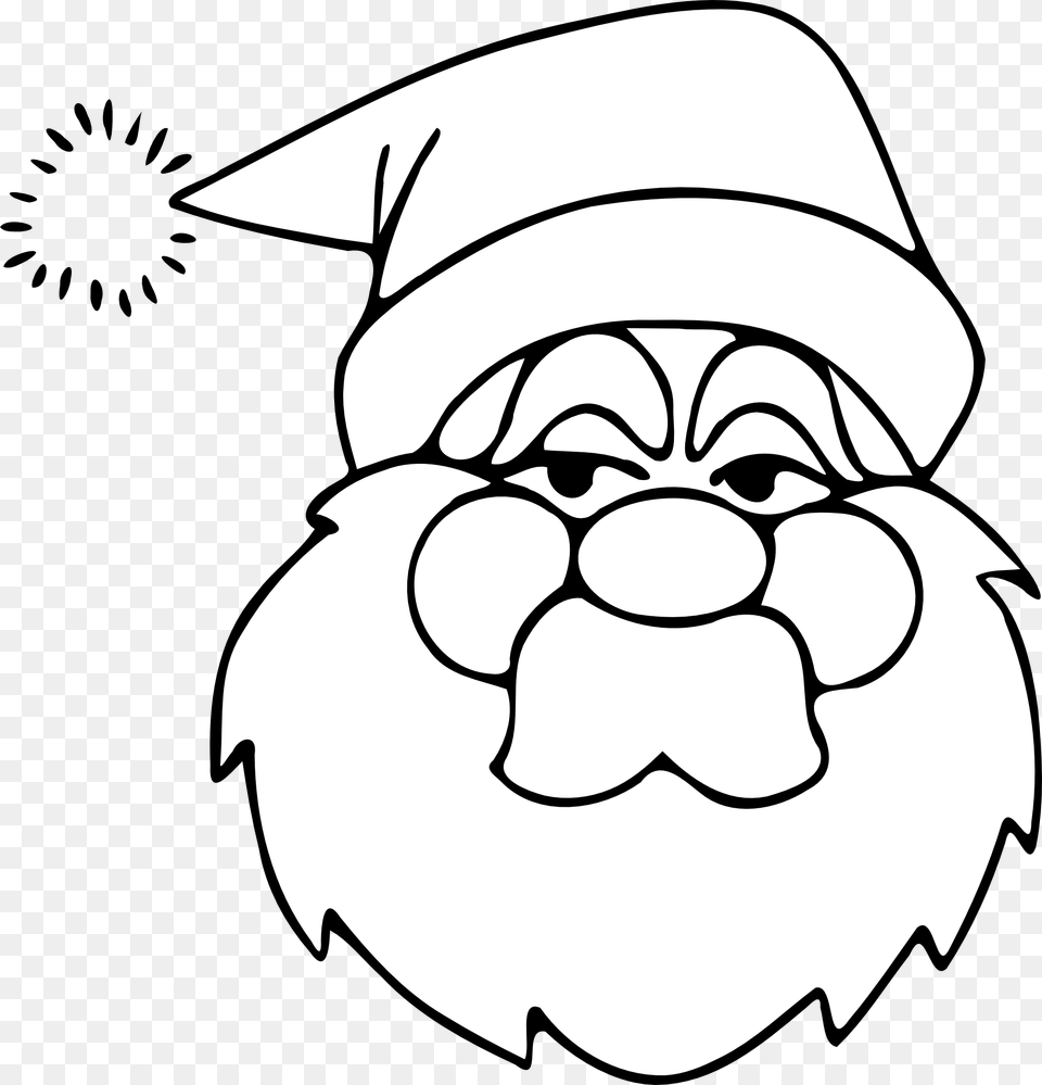 Santa Claus Face No Background, Stencil, Baby, Person, Head Free Png
