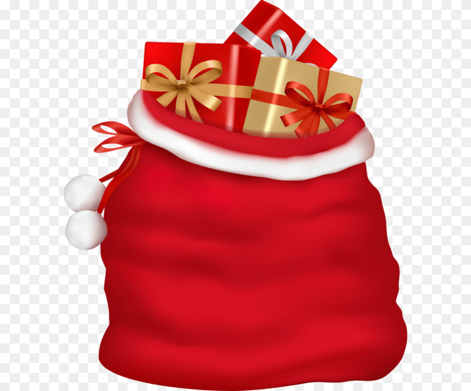 Santa Claus Gift Bag, Birthday Cake, Food, Dessert, Cream Png