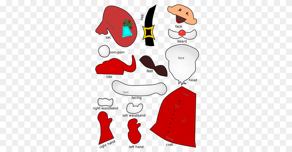 Santa Claus Handicraft Sheet, Clothing, Hat, Cap, Baseball Cap Png