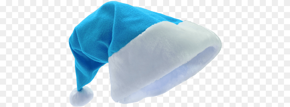 Santa Claus Hat Blue Santa Hat Transparent, Clothing, Diaper, Cushion, Home Decor Free Png
