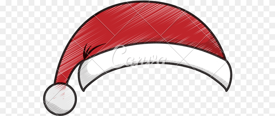 Santa Claus Hat Sketch Paragliding, Cap, Clothing, Disk, Astronomy Png Image