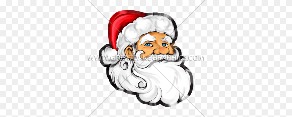 Santa Claus Head Production Ready Artwork For T Shirt Printing, Baby, Person Free Png Download