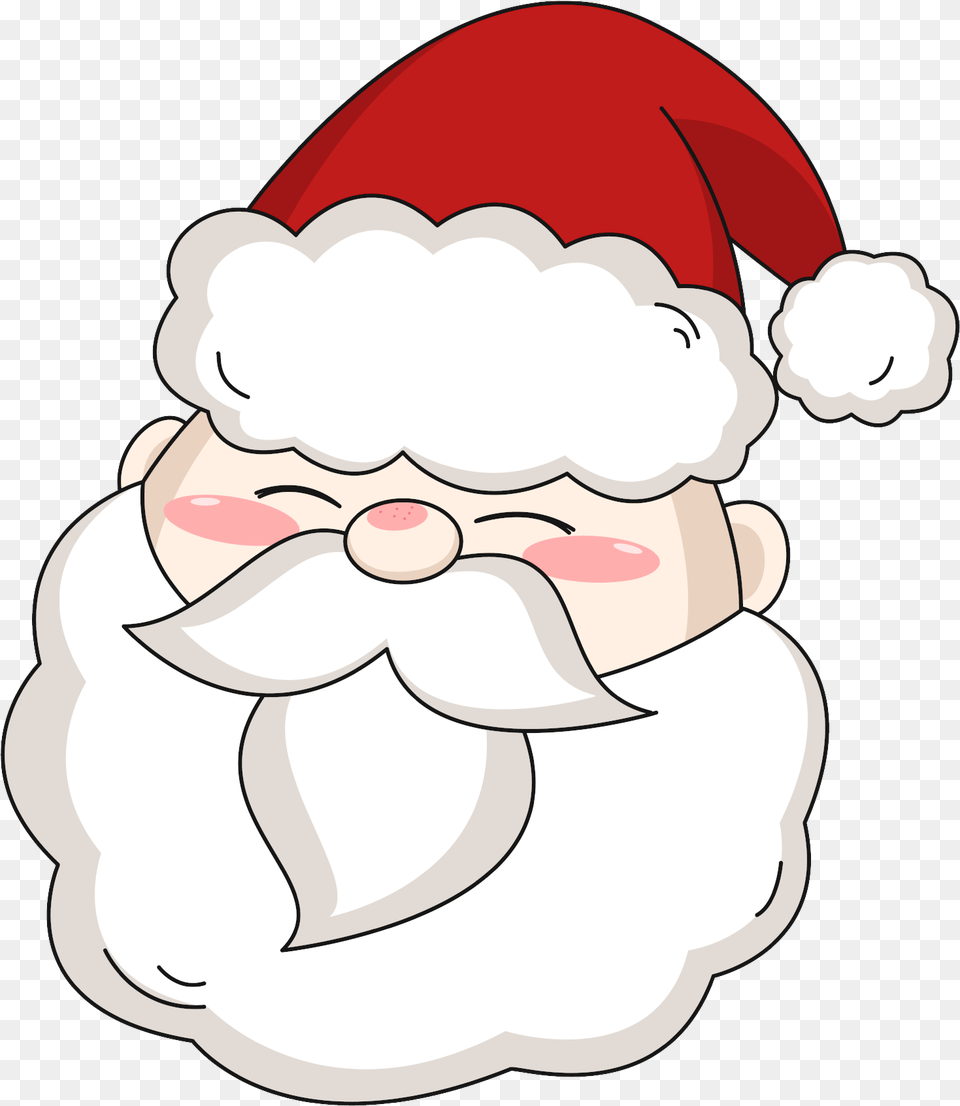 Santa Claus Head Vector, Person, Face, Nature, Outdoors Free Png Download