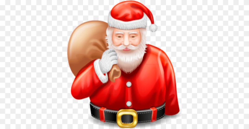 Santa Claus Icon Of Christmas Icon, Elf, Glove, Clothing, Baby Png Image