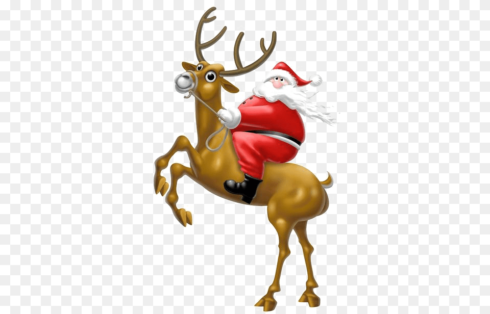 Santa Claus Illustration Christmas Deer Christmas Santa Claus, Animal, Mammal, Wildlife, Elk Free Png