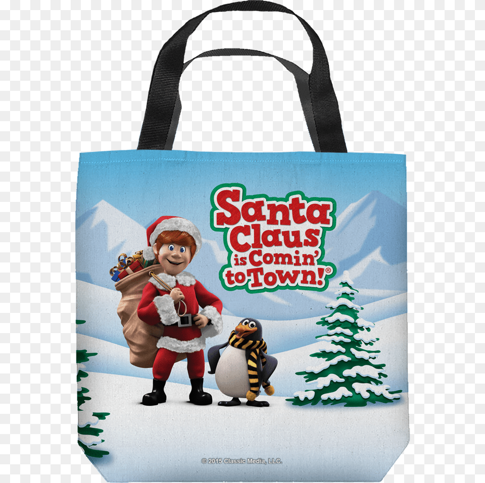 Santa Claus Is Comin To Town Tote Bag Top Gun Tote Bag, Animal, Penguin, Bird, Accessories Free Png