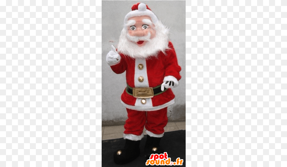 Santa Claus Mascot Dressed In Red And White Santa Claus Mascot, Baby, Person, Elf, Clothing Free Transparent Png