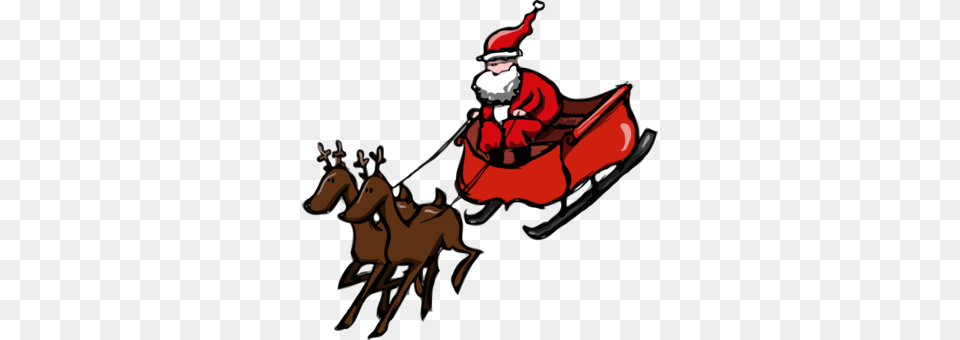 Santa Claus Mrs Claus Christmas Day Saint Nicholas Day Gift Outdoors, Sled, Nature, Person Free Png