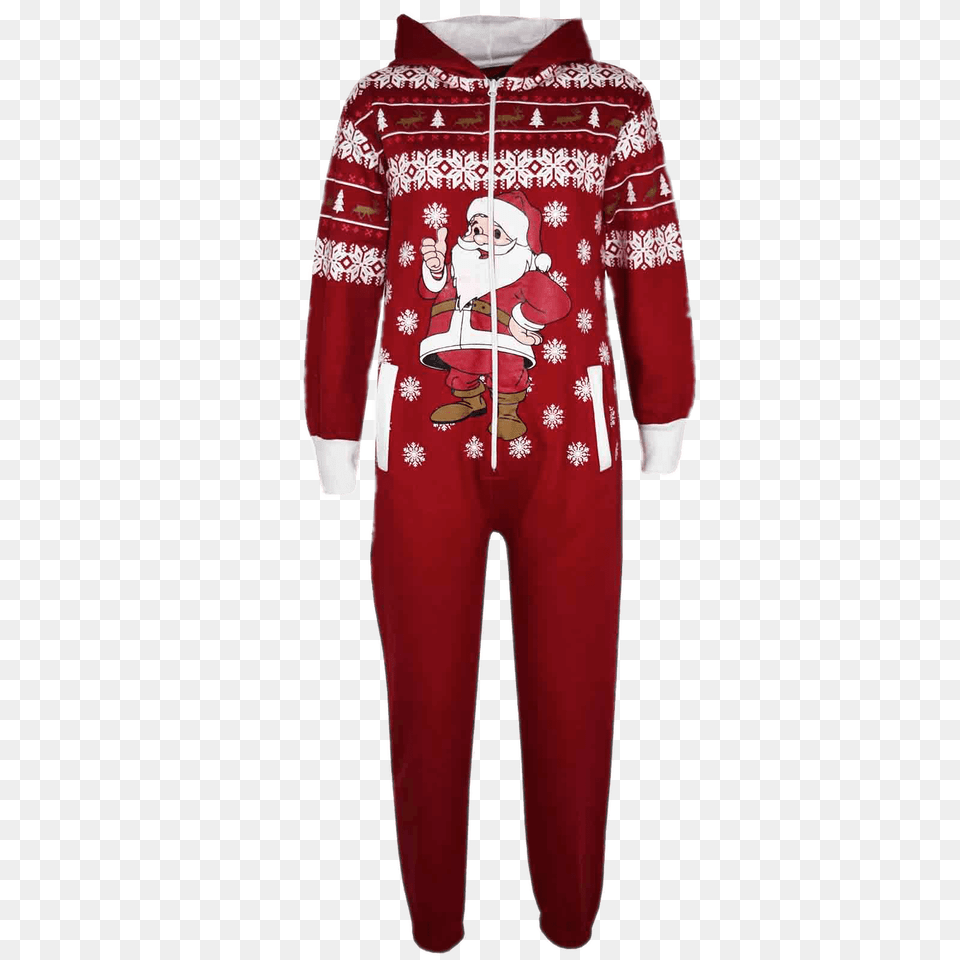 Santa Claus Onesie, Person, Clothing, Pajamas Png