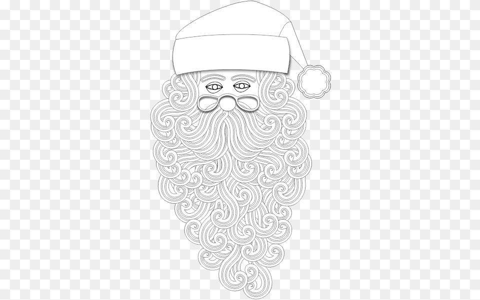 Santa Claus Outline Vector Illustration, Art, Baby, Drawing, Person Png Image