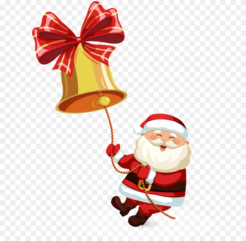 Santa Claus Pulling A Bell With Papa Noel Con Campana, Baby, Person Png Image