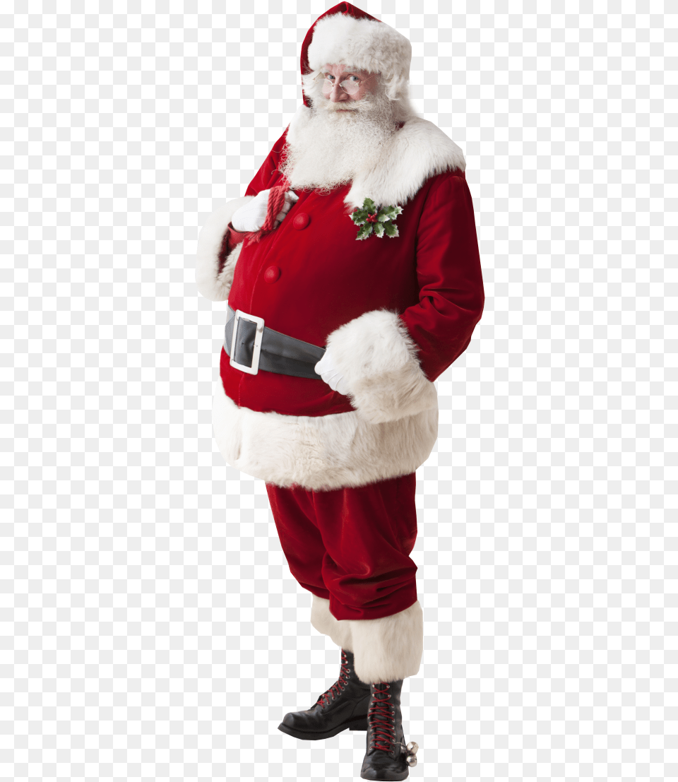 Santa Claus Real Santa Claus Full Body, Adult, Person, Man, Male Png Image