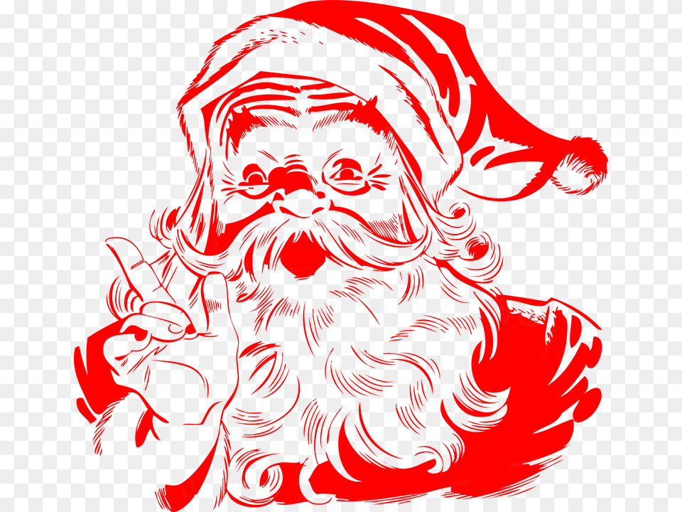 Santa Claus Red Vintage, Art, Head, Person, Face Png