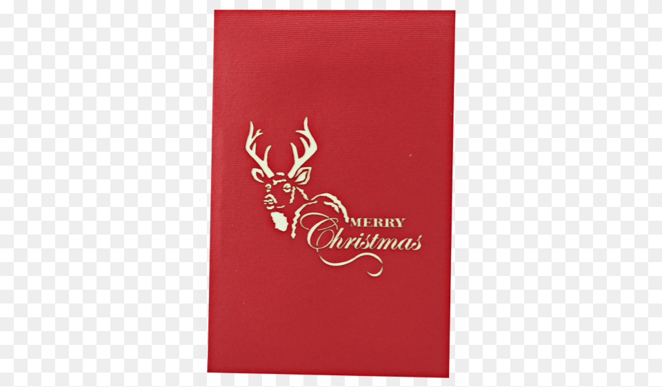 Santa Claus Reindeer 3d Card Reindeer, Book, Publication, Text Free Png Download