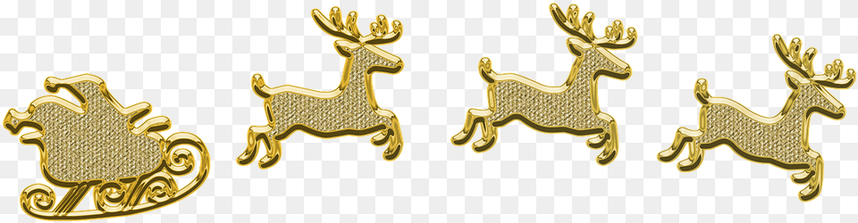 Santa Claus Santa Deer Picture Santa Claus Gold, Bronze, Treasure, Logo, Badge Png Image