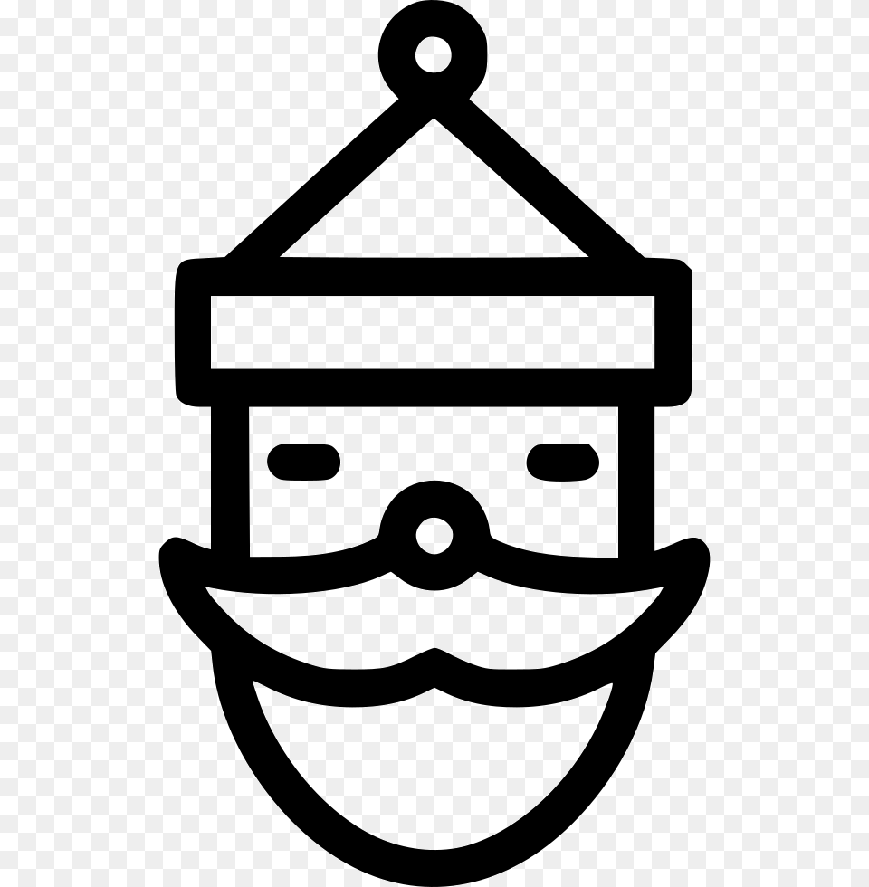 Santa Claus Santaclaus Outline, Face, Head, Person, Stencil Png