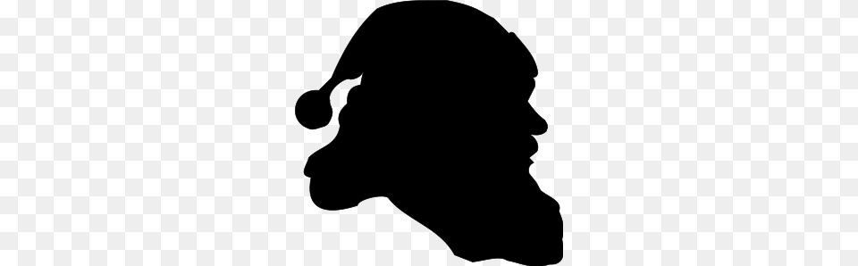 Santa Claus Silhouette Profile Dingbat Clip Arts For Web, Gray Png