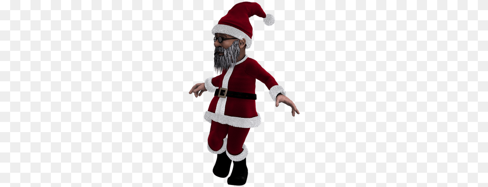Santa Claus Skinny Version Dancing Santa Claus, Elf, Baby, Person, Clothing Free Transparent Png