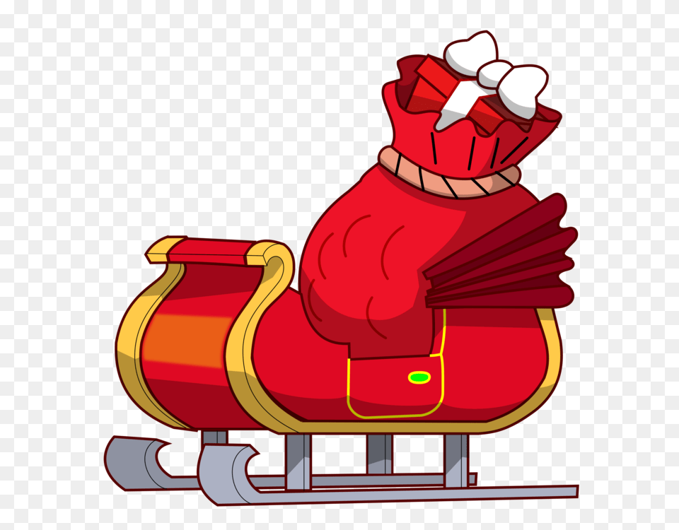 Santa Claus Sled Cartoon Animation, Dynamite, Weapon Free Png Download