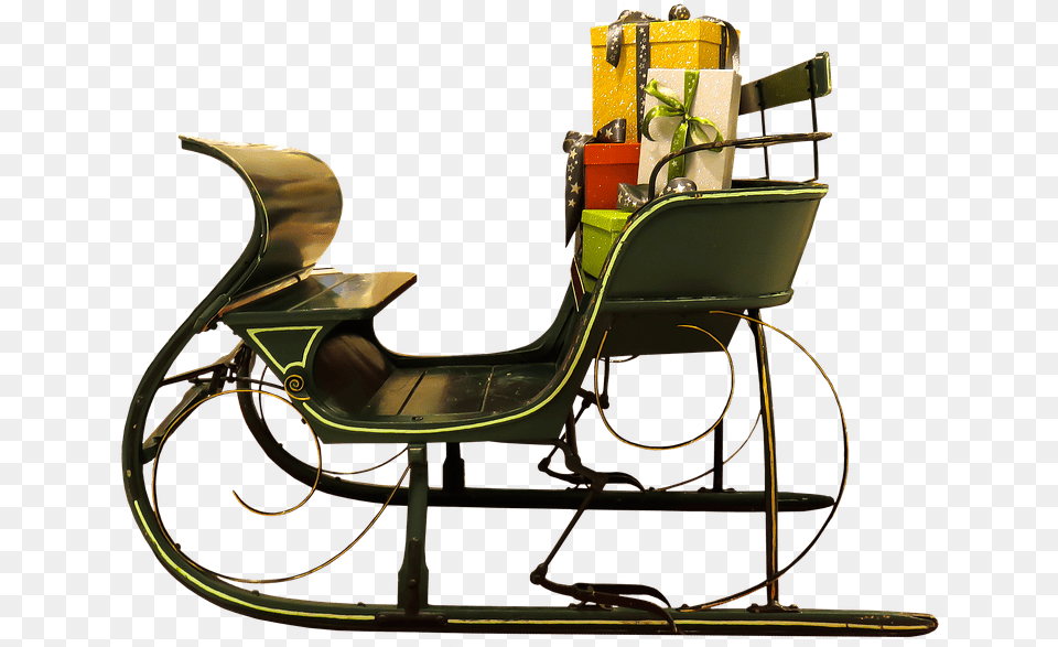 Santa Claus Sleigh Transparent Christmas Day, Furniture Png Image