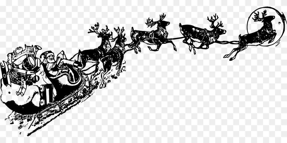 Santa Claus Sleigh Vector, Nature, Outdoors, Person, Animal Free Png