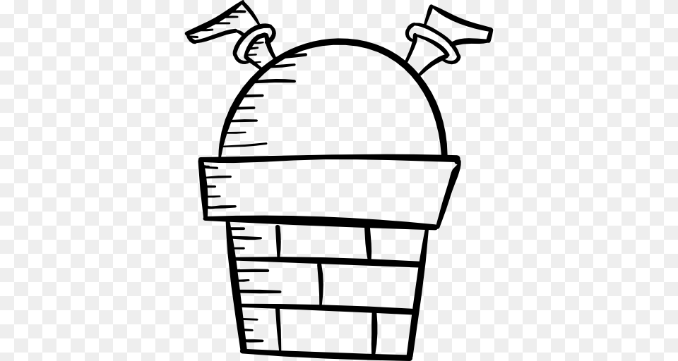 Santa Claus Stuck In The Chimney, Jar, Cream, Dessert, Food Free Transparent Png