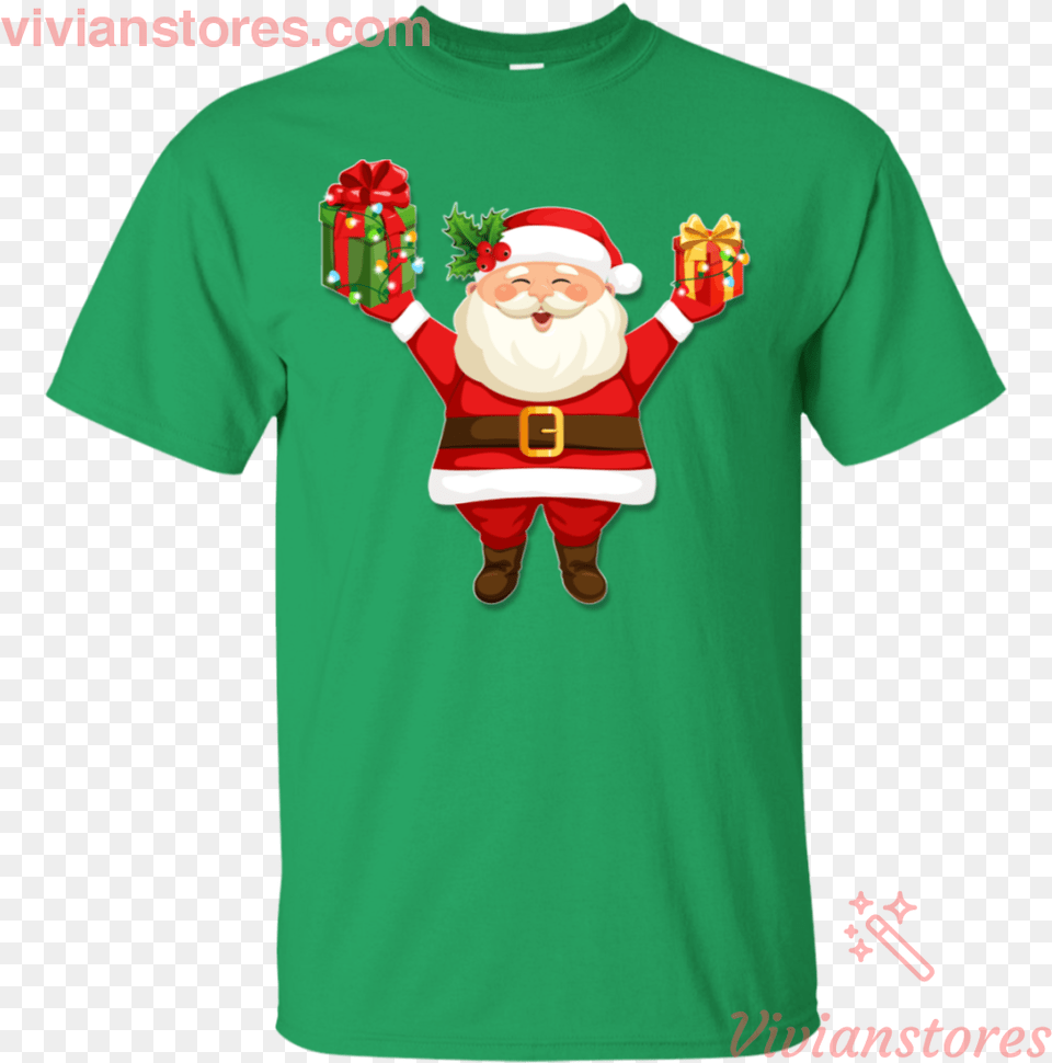 Santa Claus Sweatshirt Cute, Clothing, T-shirt, Shirt, Baby Free Png Download