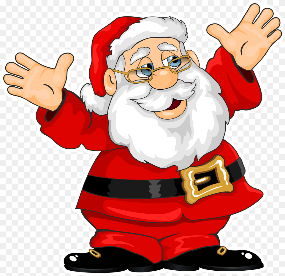 Santa Claus Transparent Images Santa Claus For Christmas, Body Part, Finger, Hand, Person Free Png Download