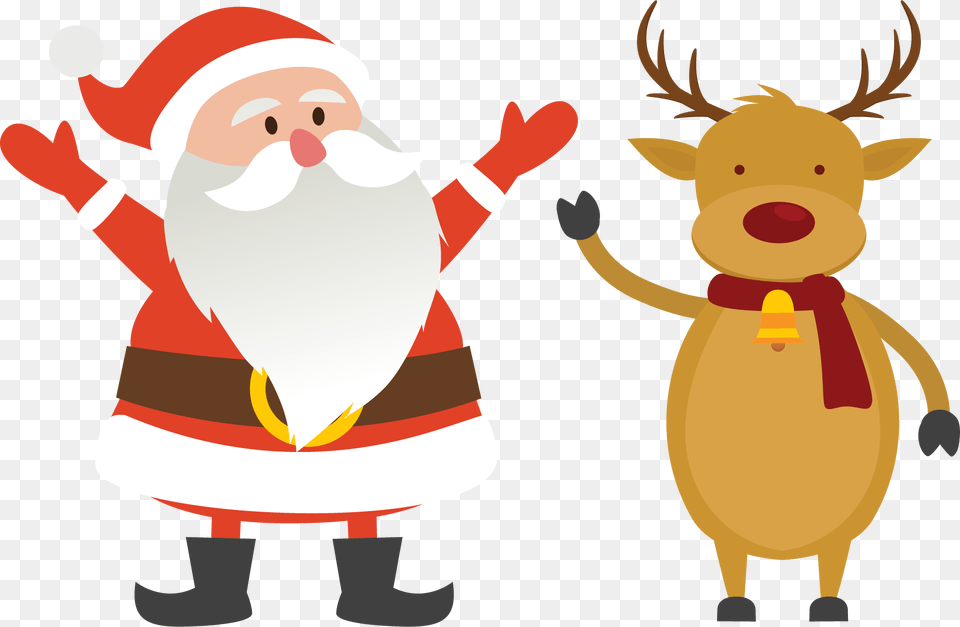 Santa Claus Transparent Images Transparent Background Santa Claus Clip Art, Animal, Deer, Mammal, Wildlife Png