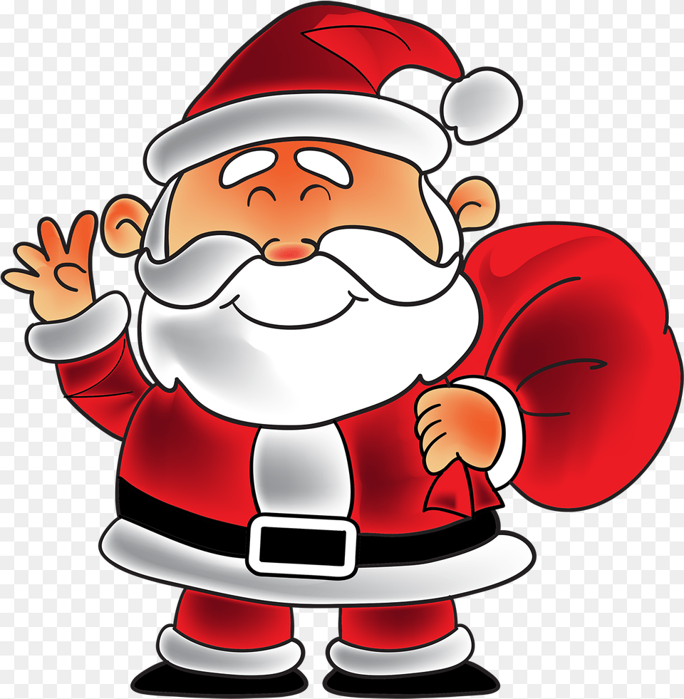 Santa Claus Transparent Photo Cartoon Santa Clipart, Elf Png