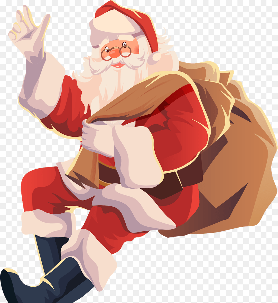 Santa Claus Vector Christmas Tree Calendario Homem Aranha 2021, Baby, Person Free Png