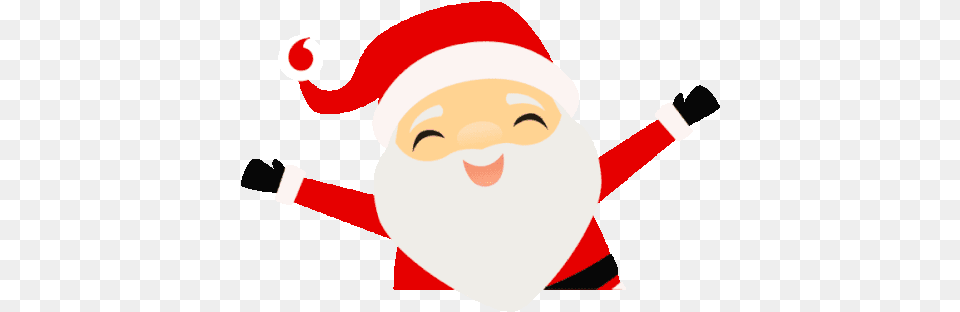 Santa Claus Vodafone Gif Merry Christmas Sticker, Elf, Baby, Person, Face Free Transparent Png