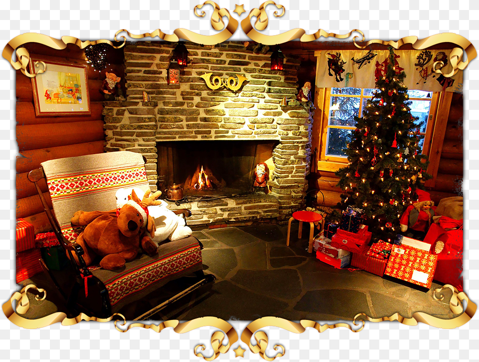 Santa Claus39 Village, Indoors, Fireplace, Hearth, Architecture Png Image