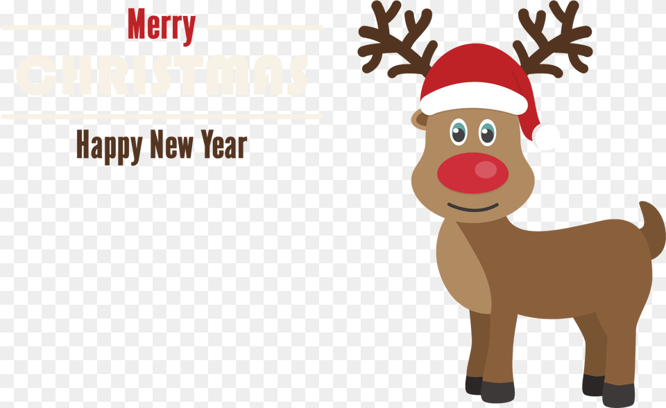 Santa Clauss Reindeer Rudolph Christmas Card Christmas Merry Christmas Snowman, Baby, Person, Animal, Deer Free Png Download