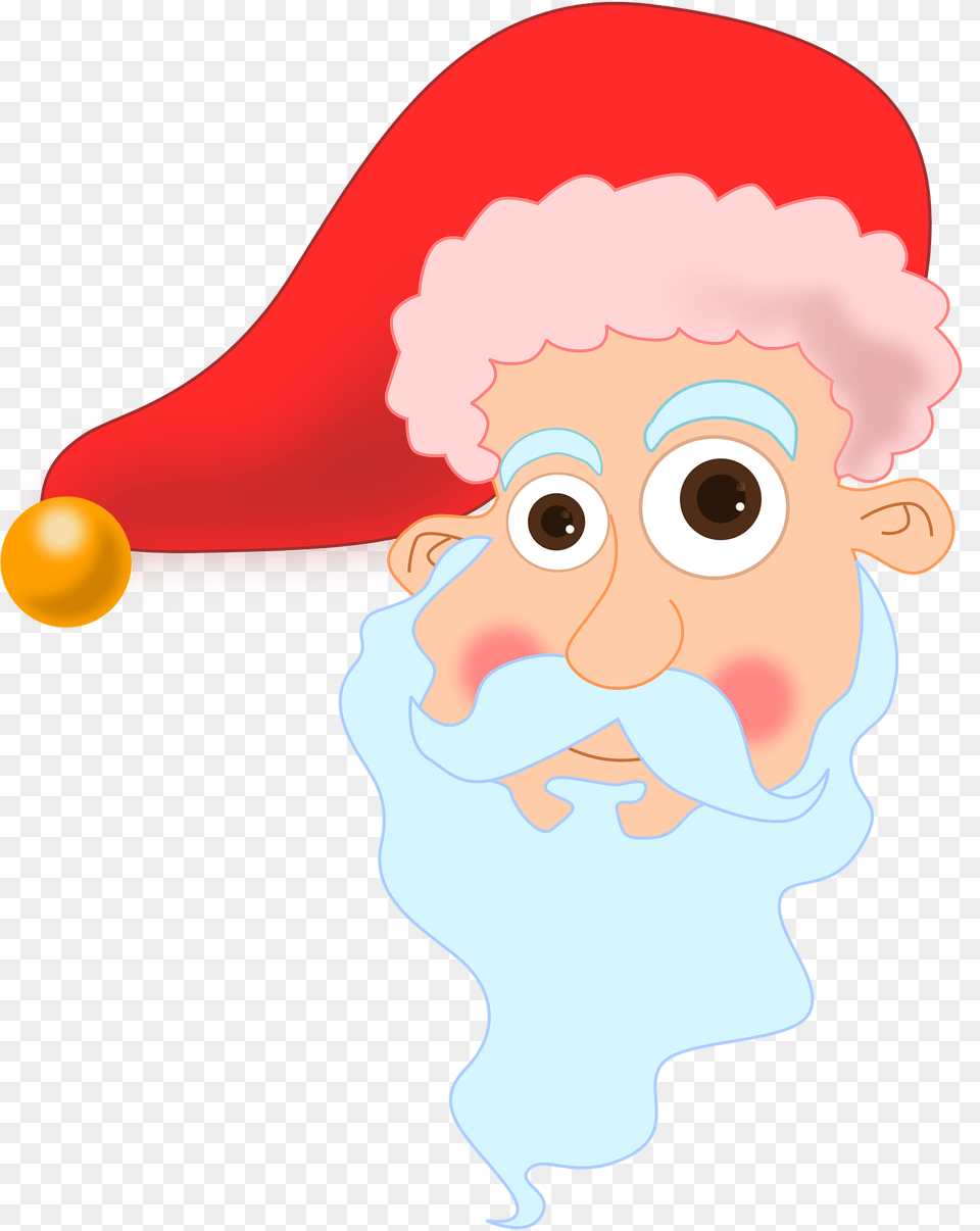 Santa Clipart, Face, Head, Person, Baby Free Png