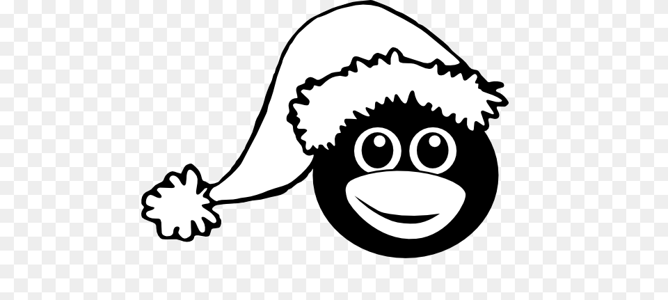 Santa Clipart Black And White, Stencil, Baby, Person Free Png Download