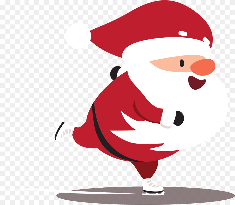 Santa Clipart Ice Skating Santa Dash, People, Person, Elf, Baby Free Png Download