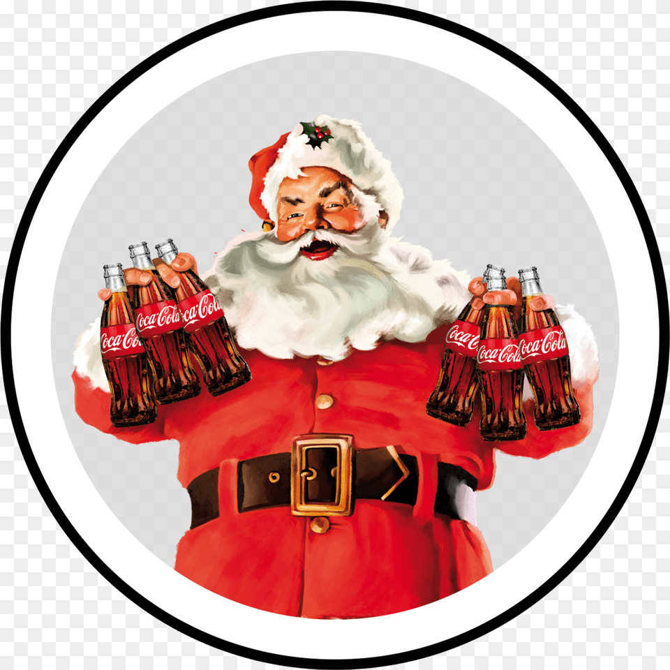 Santa Coca Cola Myreality Design Santa Claus Cola Transparent, Photography, Adult, Person, Female Free Png Download