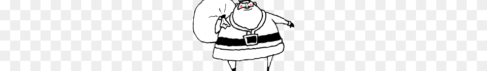 Santa Coloring Clipart Printable Coloring, Stencil, Accessories, Bag, Handbag Png Image