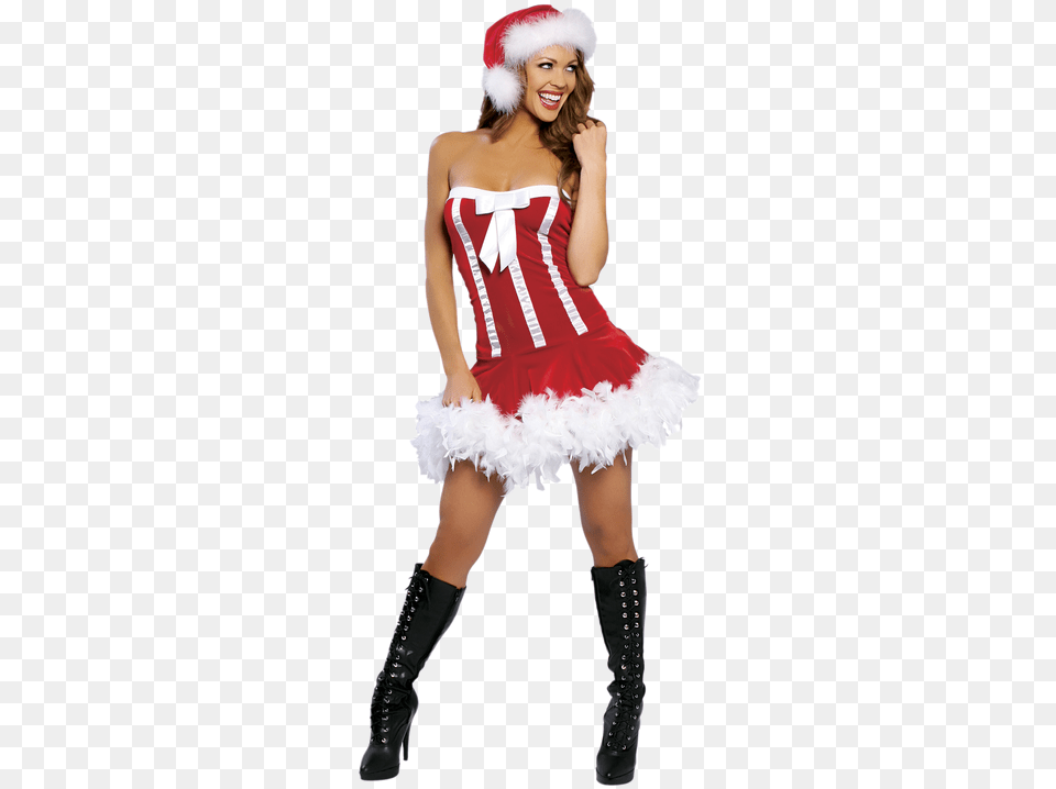 Santa Cpstume Women, Clothing, Person, Costume, Adult Free Png
