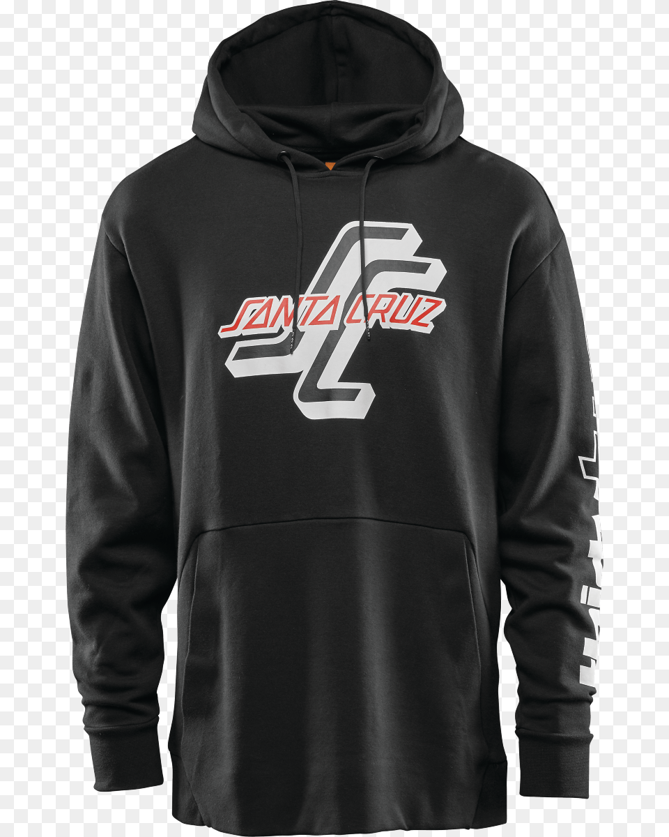 Santa Cruz Hoodie Thirty Two Santa Cruz Hoodie Black, Clothing, Hood, Knitwear, Sweater Free Png Download