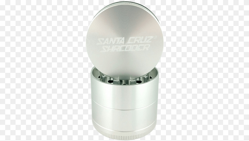 Santa Cruz Shredder 4 Piece Medium Grindersifter Silver Box, Light, Lighting, Electronics, Disk Free Png