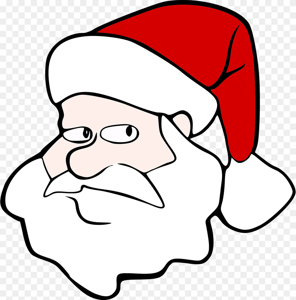 Santa Face And Hat Clipart, Baby, Person, Head Free Png