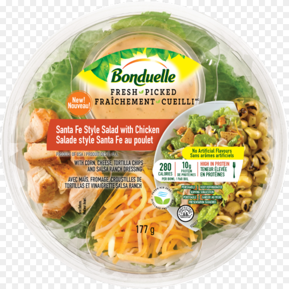Santa Fe Style Salad With Chicken Bonduelle Salad Bowls, Food, Lunch, Meal, Noodle Free Transparent Png