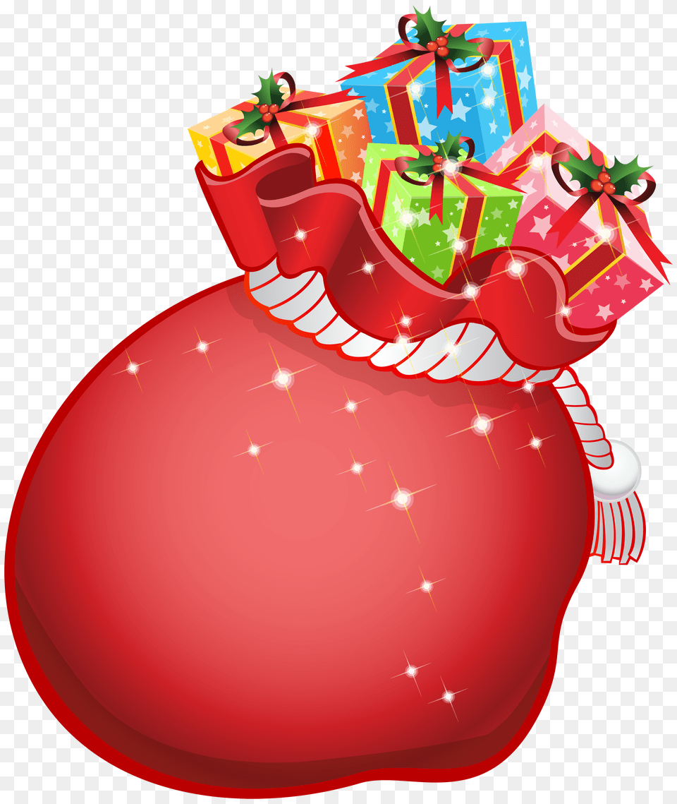 Santa Gift Bag Clipart Clip Art Images Free Png Download