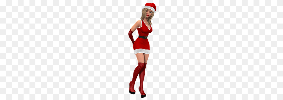 Santa Hat Clothing, Costume, Person, Shoe Free Transparent Png