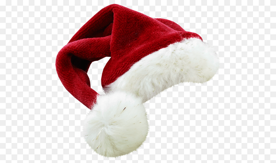 Santa Hat, Clothing, Fur, Scarf Png Image
