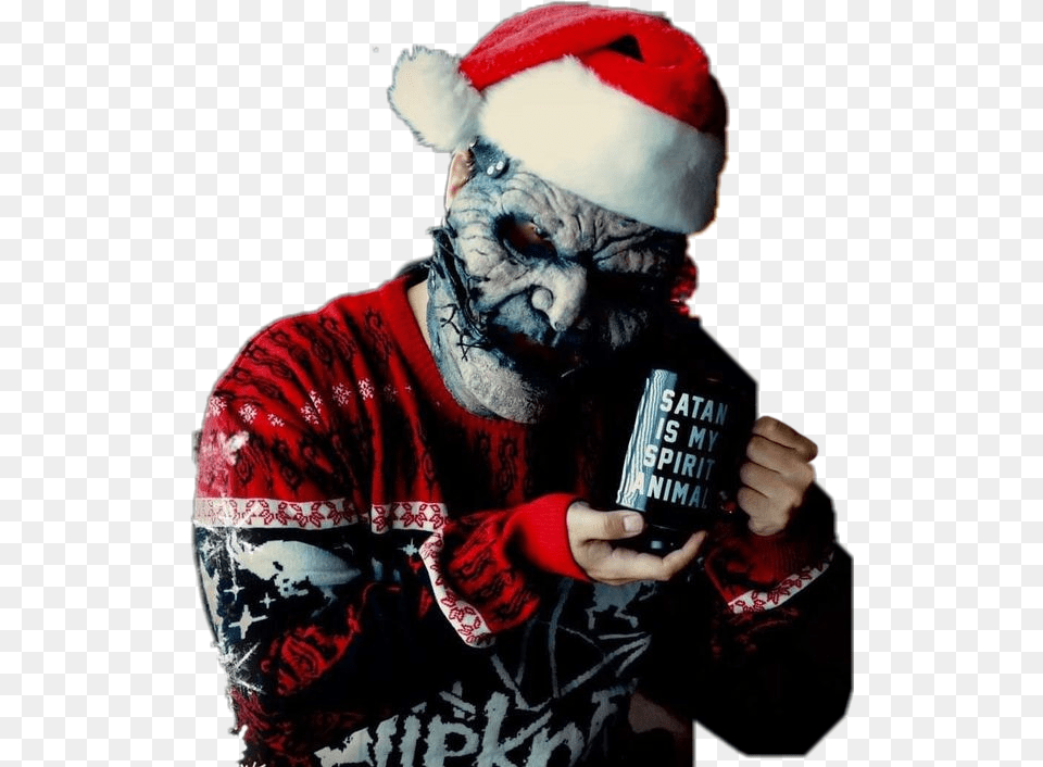 Santa Hat And Beard Slipknot Christmas Santa Slipknot Merry Christmas, Photography, Adult, Person, Man Free Png Download